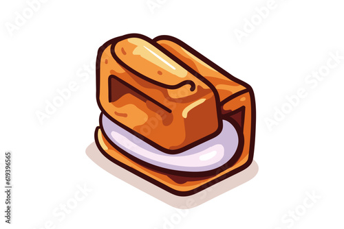 Sweet cake vector illustration. Dessert food symbol. Bakery design elements, logos, badges, labels and icons.
