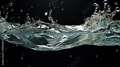 water splash isolated on black HD 8K wallpaper stock photographic image