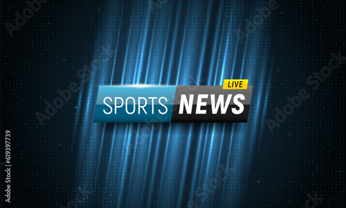 Sports news background. Vector template for your design.