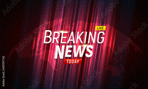 Breaking news background. Vector template for your design.