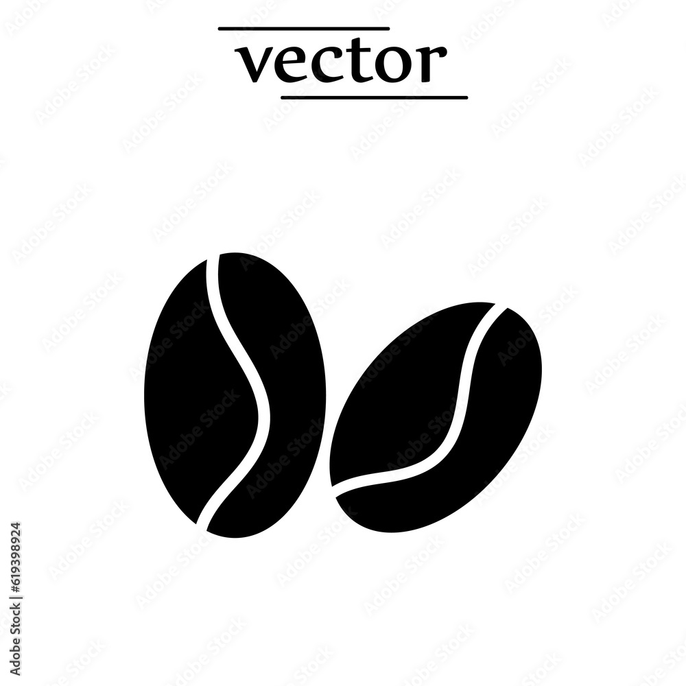 coffee beans icon vector flat illustration on white background..eps coffee beans icon vector flat illustration on white background..eps