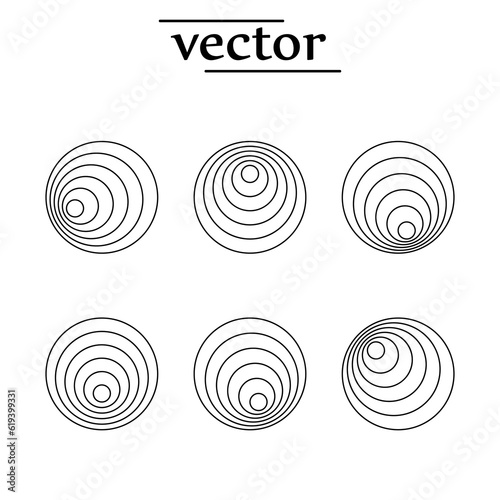 Doppler shift icon set illustration on white background..eps