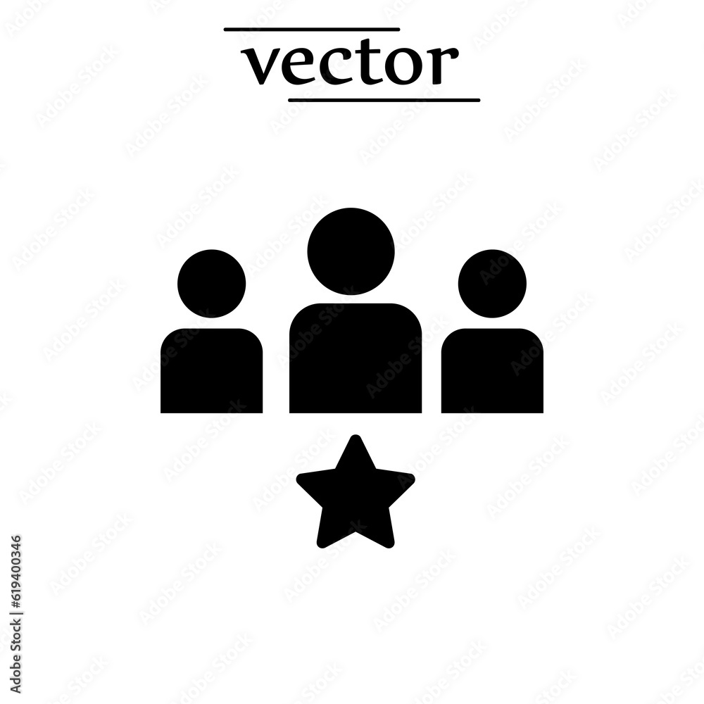 leadership icon. vector line illustration flat design on white background..eps leadership icon. vector line illustration flat design on white background..eps