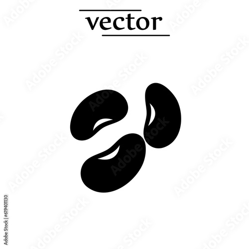 Soybean vector flat illustration. Organic legumes beans vector flat illustration on white background..eps