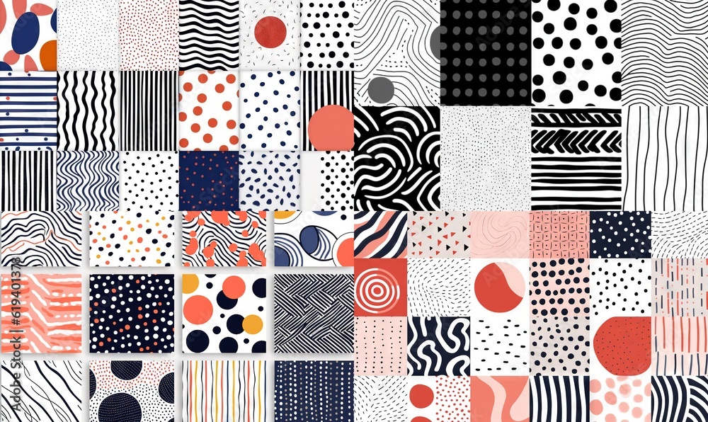  a colorful abstract pattern with circles and dots on a white background.  generative ai