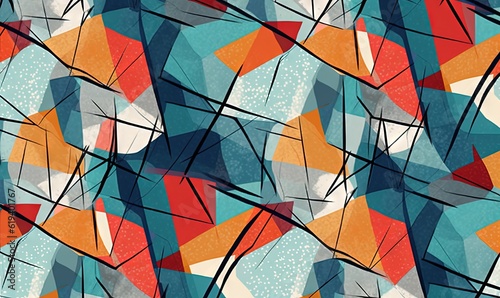  a colorful abstract background with a lot of different shapes and sizes.  generative ai