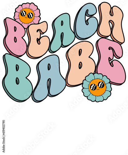 Beach Babe Retro Summer Vibes Summer Holiday