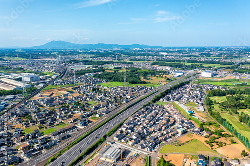 みどりの駅付近の常磐道とつくばエクスプレス（茨城県つくば市） photo