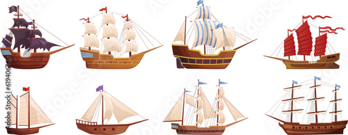 Valokuva Old wooden ships