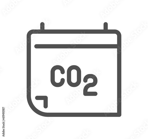 CO2 related icon outline and linear symbol.