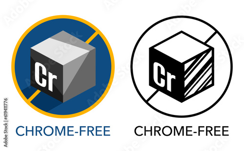 Chrome free icon - without chromium compound