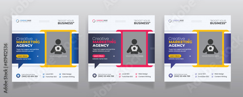 Digital marketing agency business promotion social media post template