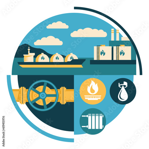 Liquefied gas transportation and distribution
