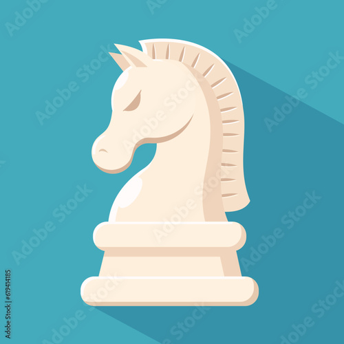 Knight piece flat style icon vector illustration