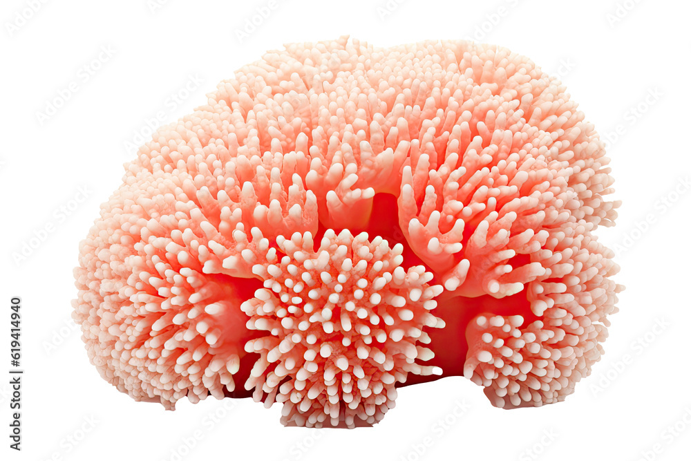 Coral on transparent background (PNG). Generative AI. Coral on transparent background (PNG). Generative AI.