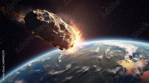 An Intense Encounter of an Approaching Asteroid and Earth
