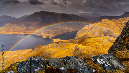 Rainbow after a passing storm in the Scottish Highlands © Ian
