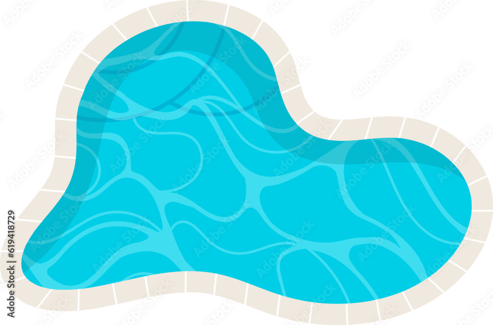 Naklejka premium Swimming Pool Top View