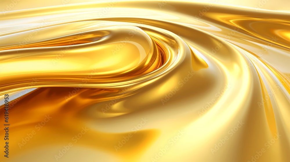Beauty in Motion, Light Shining on Golding Splash of Oil, Creating Smooth and Elegant Swirls, Ideal for Fuel and Luxury Concepts, generative ai. - obrazy, fototapety, plakaty 