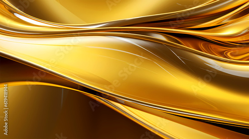 Beauty in Motion  Light Shining on Golding Splash of Oil  Creating Smooth and Elegant Swirls  Ideal for Fuel and Luxury Concepts  generative ai.