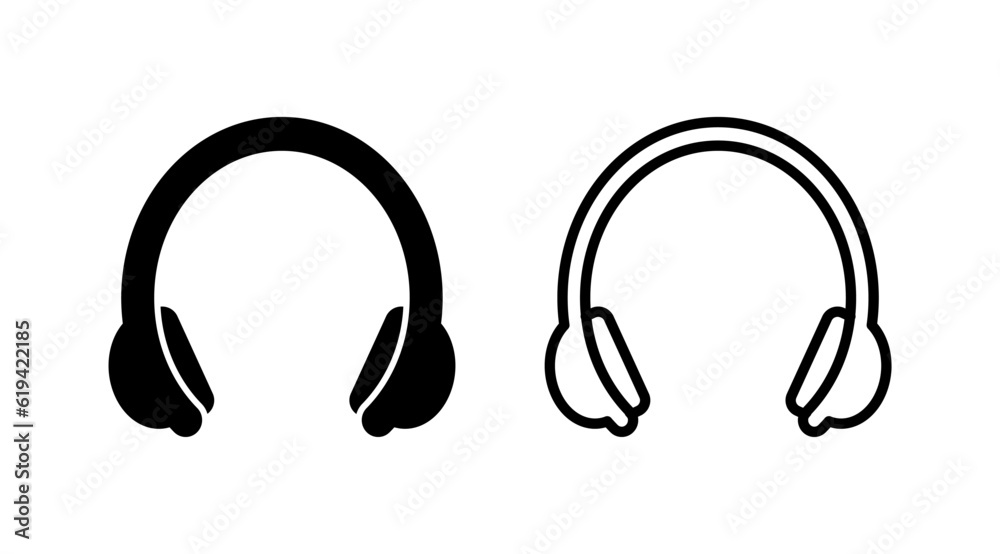 Headphone icon vector. headphones earphones icon. headset Headphone icon vector. headphones earphones icon. headset