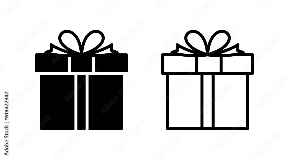 Gift icon vector. gift box icon. birthday gift Gift icon vector. gift box icon. birthday gift