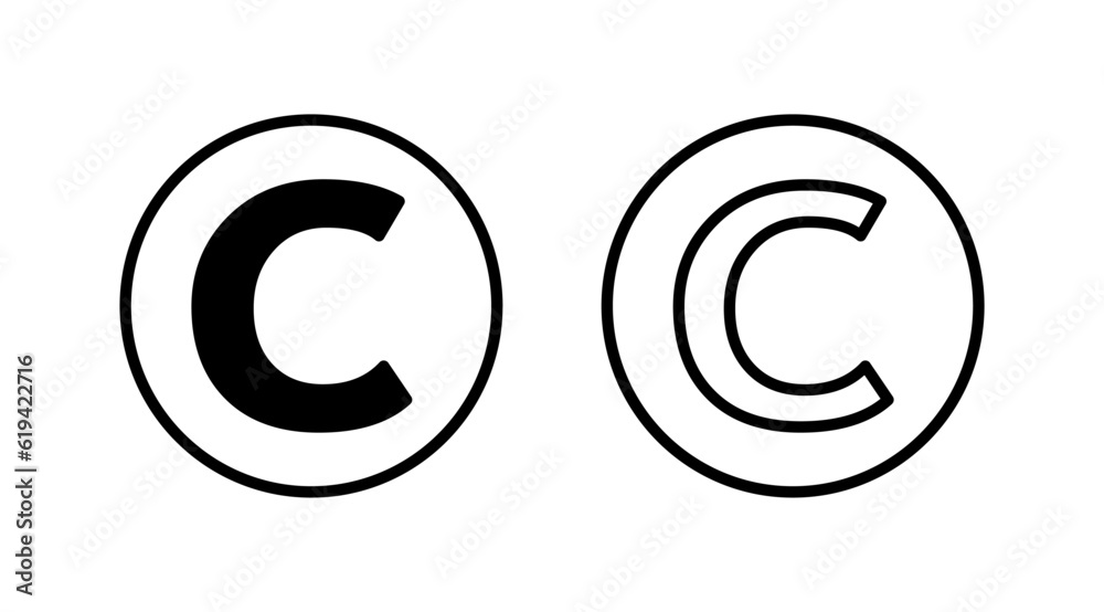 Copyright icon vector. copyright symbol Copyright icon vector. copyright symbol