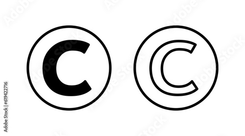 Copyright icon vector. copyright symbol