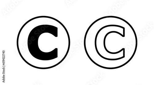 Copyright icon vector. copyright symbol