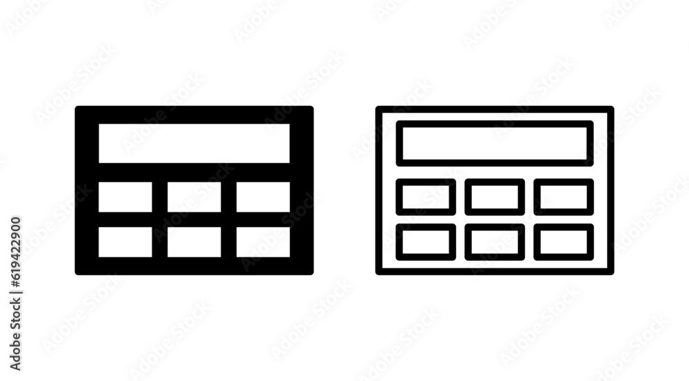 Calculator icon vector. math icon. finances sign