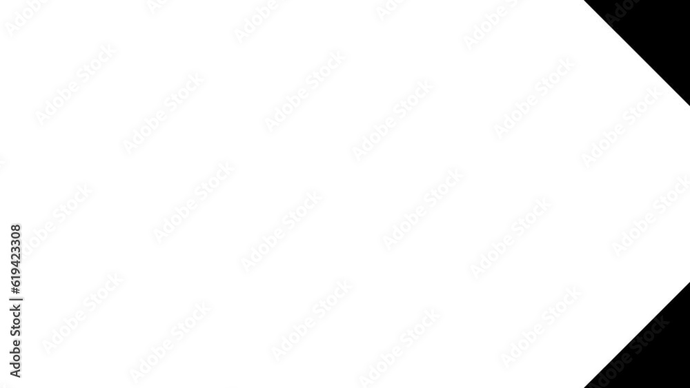 Animated blue background from triangular strips. Decorative arrows move from left to right. Looped video. Geometric backdrop. Flat vector illustration isolated on a white background.