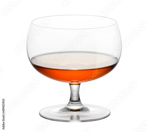 Glass of cognac alcoholic drink