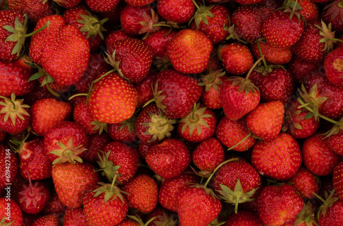 a lot of strawberries, background, texture