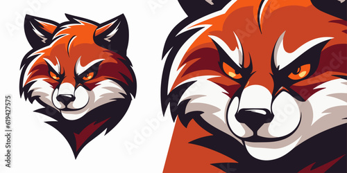 Vector Graphic Mascot: Red Panda Logo Illustration for Sport and E-Sport Teams