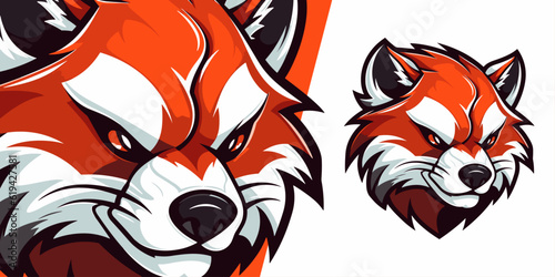 Sport and E-Sport Teams' Mascot: Red Panda Logo Illustration in Vector Graphic
