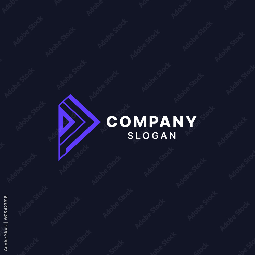 Letter P Simple Monogram Logo Letter P Simple Monogram Logo