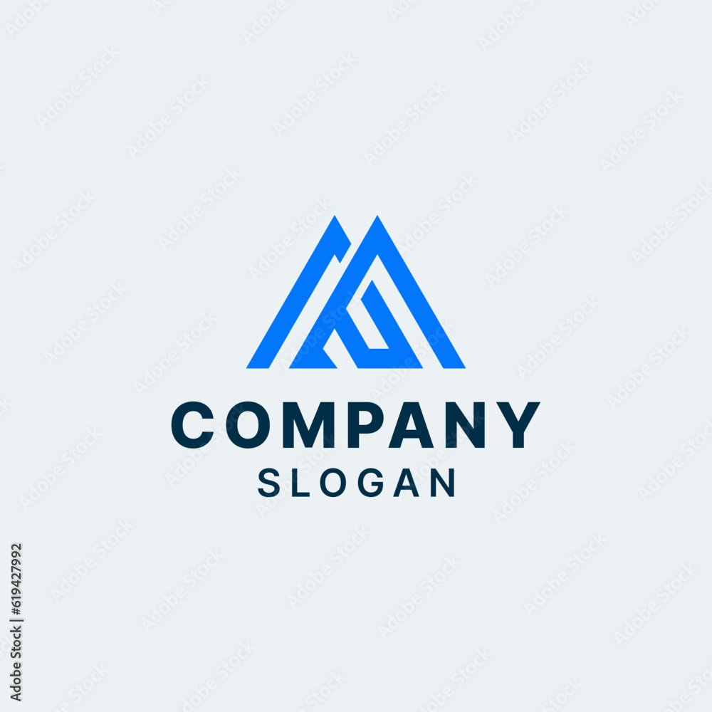 Letter AA Simple Modern Logo Letter AA Simple Modern Logo