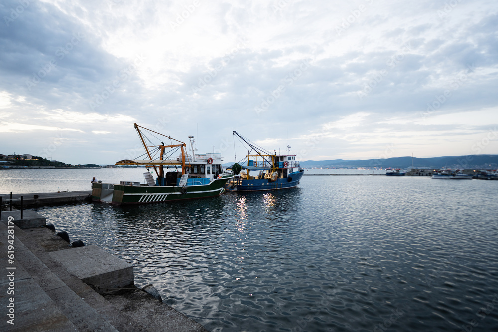 Fishing trawler in the port of Nessebar, Bulgaria.
