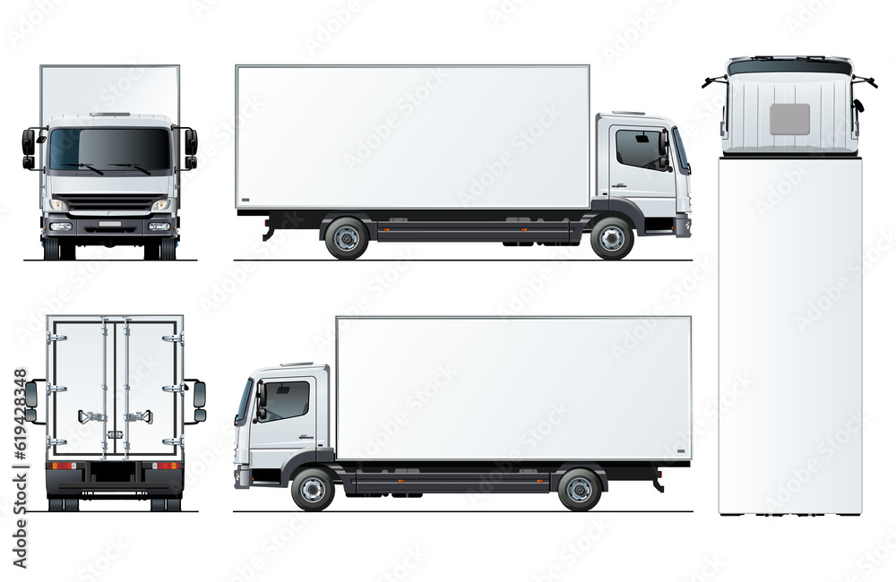 Delivery truck template isolated on transparency background. PNG format Delivery truck template isolated on transparency background. PNG format