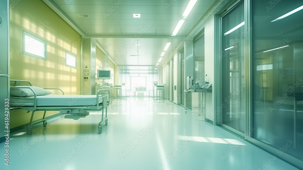 interior of a modern hospital. Generative AI
