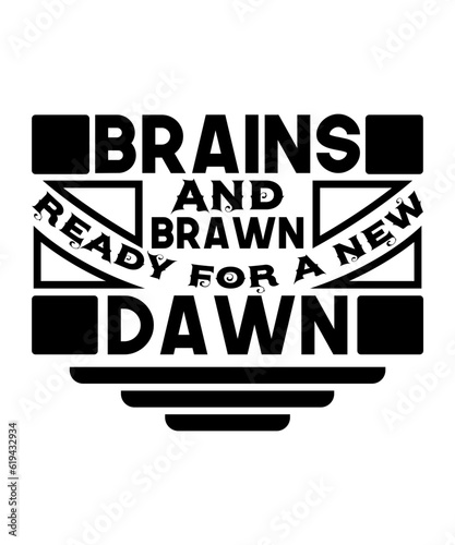 Canvas Print Brains and brawn ready for a new dawn svg t-shirt design