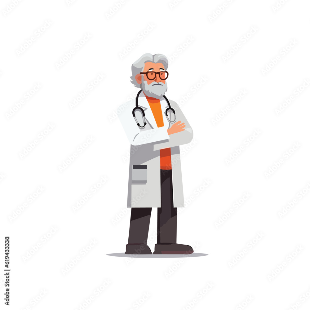 Doctor vector isolated on white