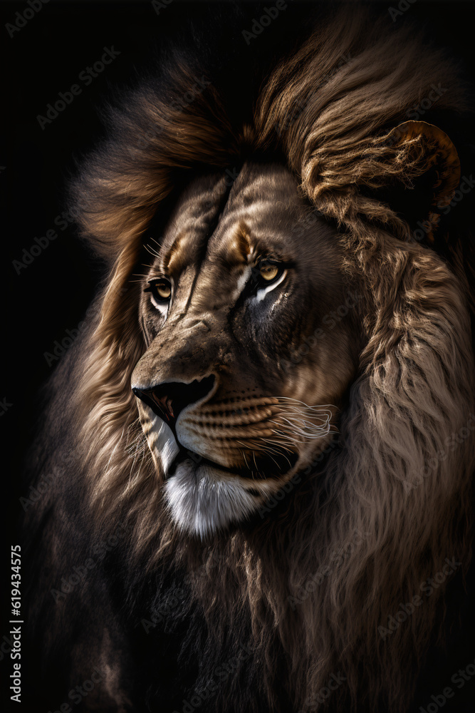 Black golden Lion