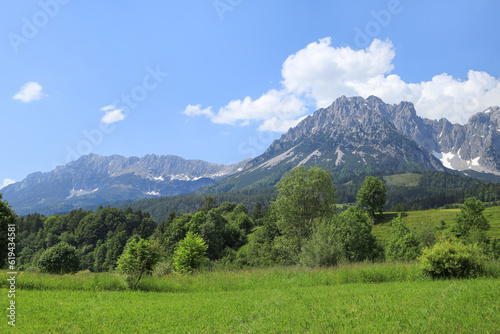 View at the Kaiser Mountains (Wilder Kaiser), in Tirol - Alps Austria