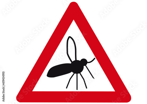 Schild Achtung Mücken
