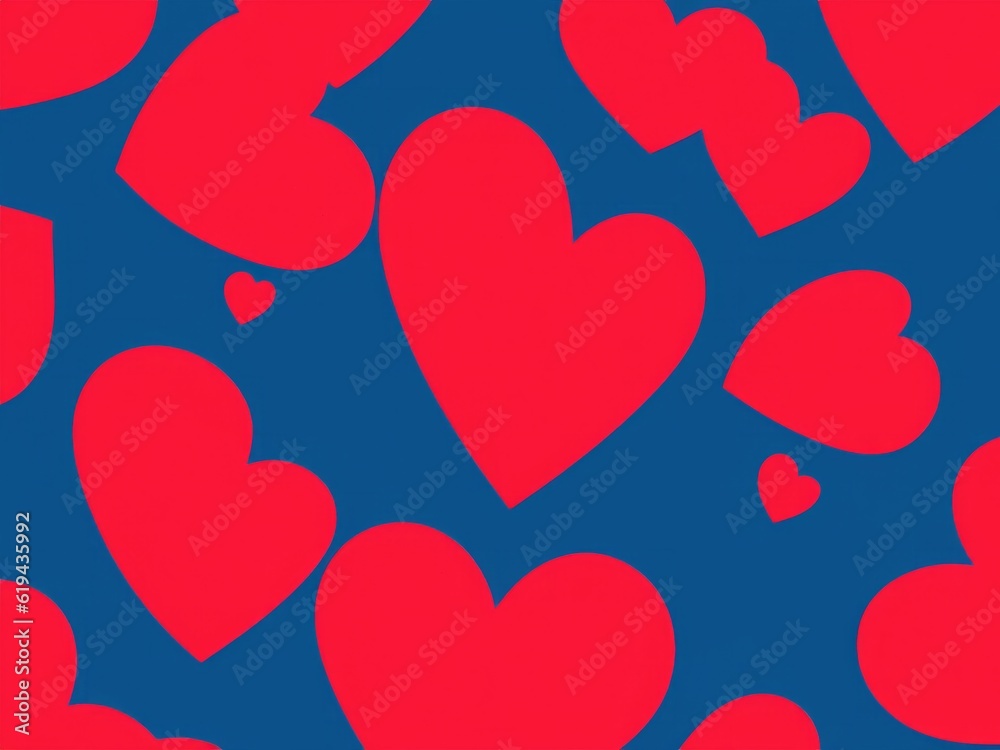 seamless pattern with red hearts seamless pattern with red hearts