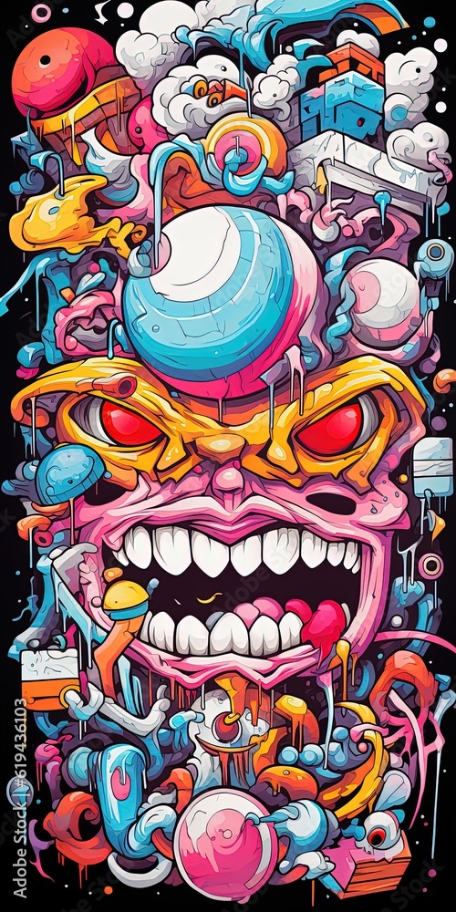 Obraz premium Abstract Seamless Pattern Illustration vector wallpaper background AI Generated