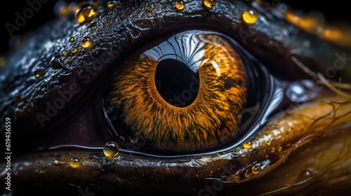 Macro photo of reptile eye