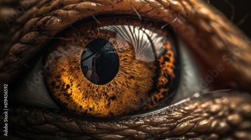 Macro photo of reptile eye