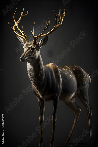 Black golden Deer